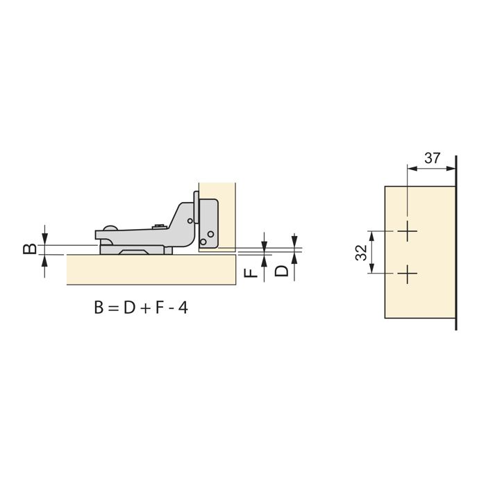 Emuca lot de 20 charnières super coudées x92 avec fermeture amortie et embases à visser, hauteur 0, acier, nickelé