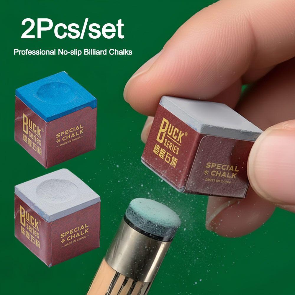 2Pcs/set Square Snooker Pool Chalk Blue/Grey Billiard Pool Chalk Billiard Accessories