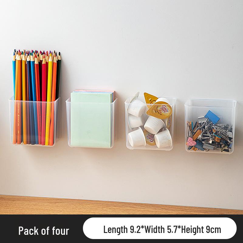 Transparent Multi-functional Wall-mounted Storage Box for Kitchen, Bathroom, or Desktop