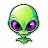 Car Sticker Alien Cartoon Decal Vinyl Detachable Waterproof Outdoor Car Bumper Window Notebook Computer Decoration Car Accessories TM374
