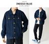 Arcade Denim Jean American Street Size L to Indigo Blue Men's Jacket, Jacket, Blouson, Coverall, Casual, Style, (equivalent M),