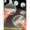1/2 Pezzi Spugnetta per Trucco in Silicone, Puff Cushion Trasparente Jelly di Cristallo a Base d'Acqua per BB Cream, Spugnetta Trasparente per Fondotinta, Non Assorbente