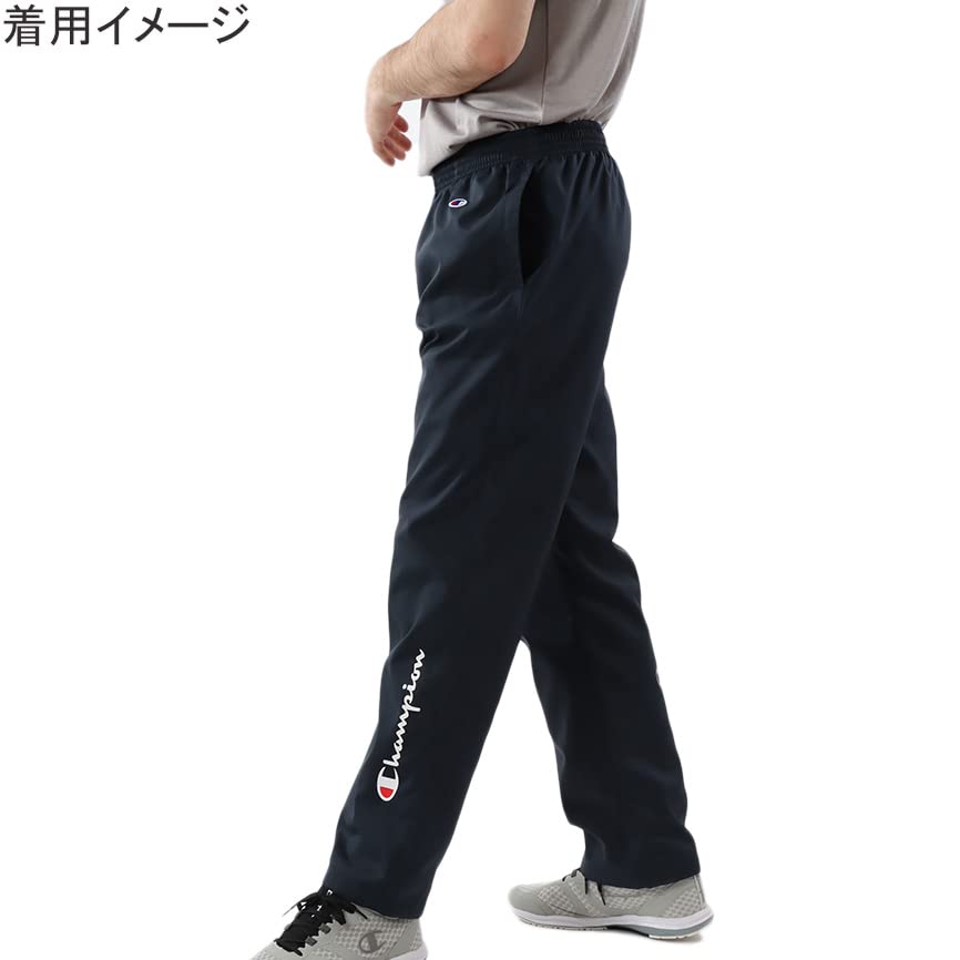 Champion Windproof Windbreaker Pants with Size M Men's Warm, Water-Repellent, One-Point Logo, Navy, (C3-USD15)