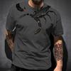 Men T-shirt O Neck Breathable Easy to Match Mighty 3D Print Short Sleeves Pullover Scorpion Print Contrast Color Summer Tops Daily Clothes