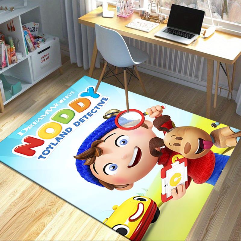 Noddy'S Toyland Adventure Carpet For Playroom Bedroom Living Room Sofa Home Decorkids Game Area Rug Nonslip Floor Mat