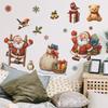 Cartoon Santa Claus Gives Gifts, Home Festival Decorations, Wall Stickers