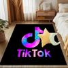 Tiktok Logo Design Rug Game Carpet, Floor Mat for Bedroom Living Room Entryway Rug, Home Decor Idea Gift for Christmas Birthday