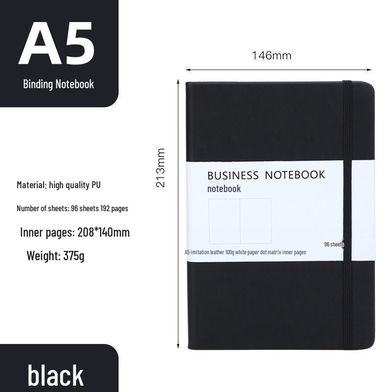 Lastikli A5 Özel Noktalı Izgaralı Defter, İş Ofisleri ve Günlükler İçin İdeal, Logo Basılabilir.