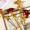 Exquisite Golden Rose Gold Red Artificial Rose Flowers Fashion Rose Bouquet  Valentine's Day Gifts