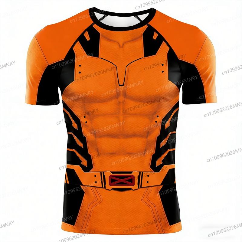 Deadpool Wolverine 3 Costume Tshirt For Men's Shirts Superhero Training Women Top Uniform Tracksuit Summer Men T Shirt Y2K