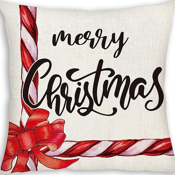 Christmas Snowman Bell Pillowcase Living Room Bedroom Bed Backrest Cushion Home Festive Atmosphere Decoration Backrest