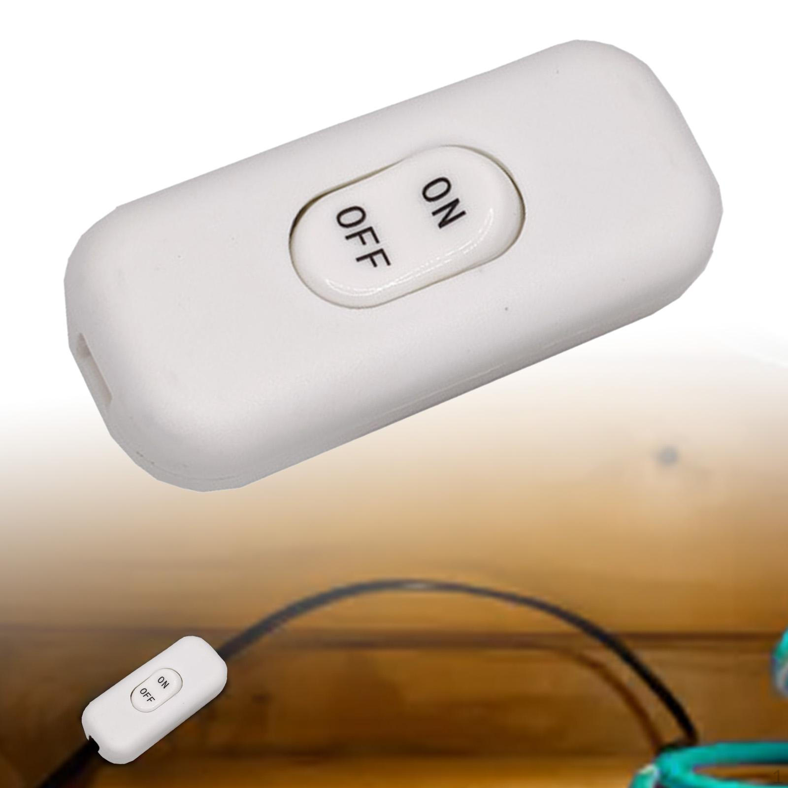 

Compact Inline Switch for Electrical Wire Control in Bedroom Lamps белый