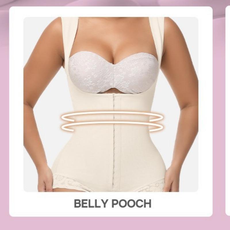 Full Body Shaper Corset With Adjustable Straps And Front Hooks