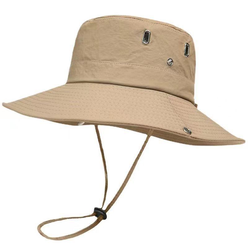 Letní klobouk typu bucket hat pro muže Rybářská čepice Rybářská venkovní sluneční clona Široký okraj Opalovací krém Jízda na kole Turistika Opalovací krém Sluneční klobouk