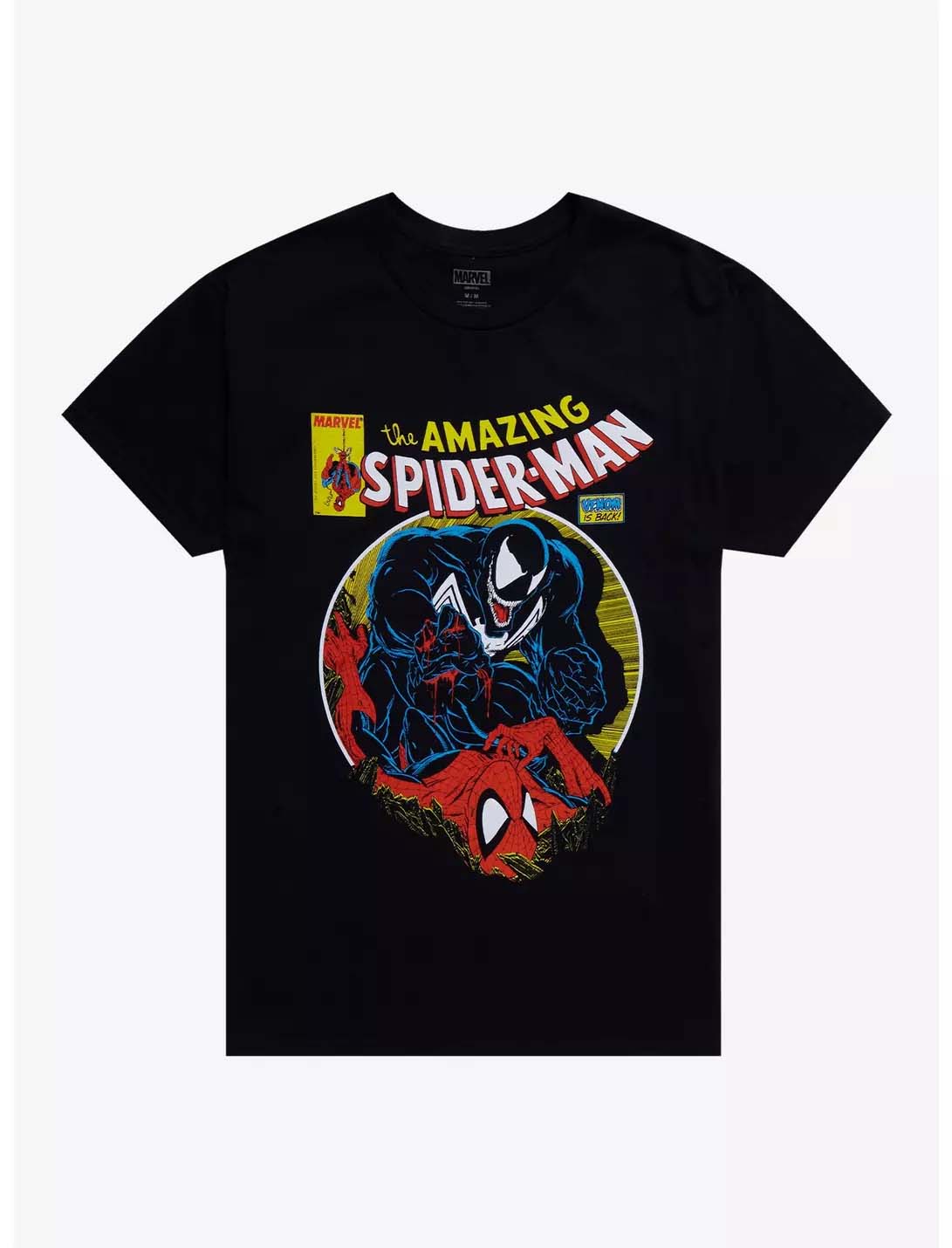 

Genuine 2026 New Venom Comic Cover Print Plus Size Men s and Women s Short Sleeve Loose Crew Neck T-Shirts M