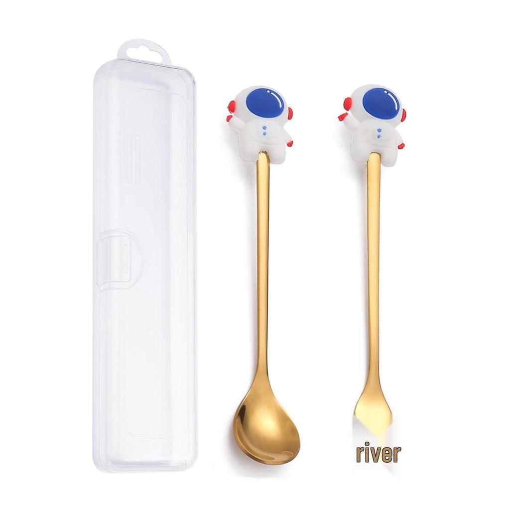 Cross-border Christmas Santa Claus Spoon Set – Cute Cartoon Coffee & Dessert Spoons, Perfect Christmas Gift.