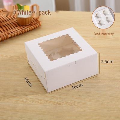 Deou Starlight Transparent 4-Cavity Cupcake Boxes