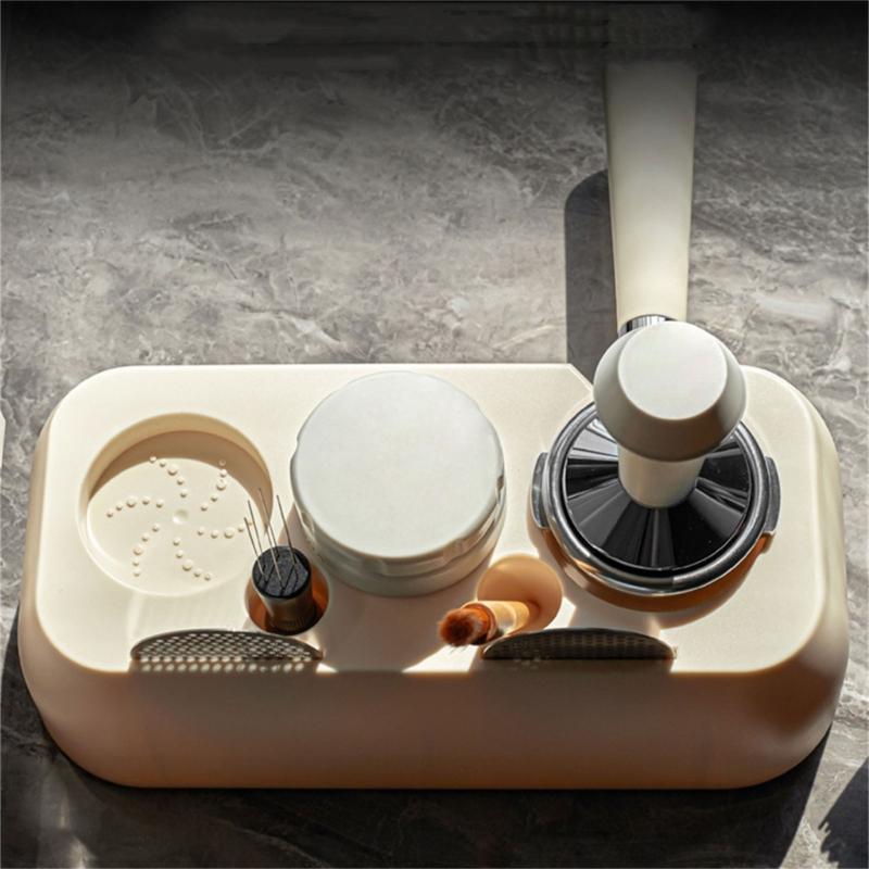 Coffee Tamper Holder Espresso Tamping Station Coffee Tools Rack Coffee Accessory Plastic Material Gift for Coffee Lover