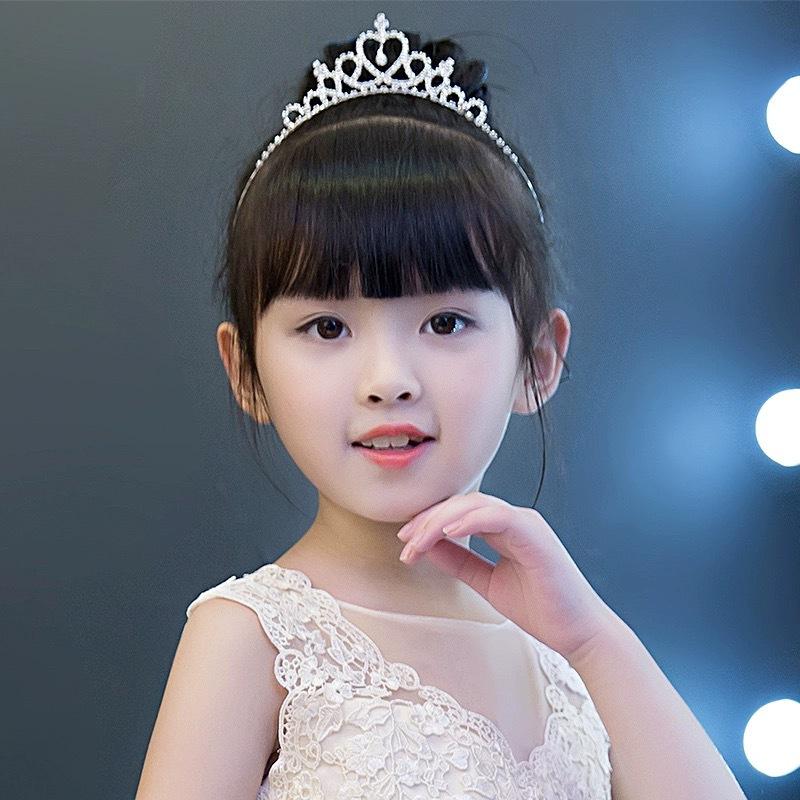 Children's Crown Metal Rhinestone Crown Catwalk Performance Headband Princess Birthday Party Headband Headband