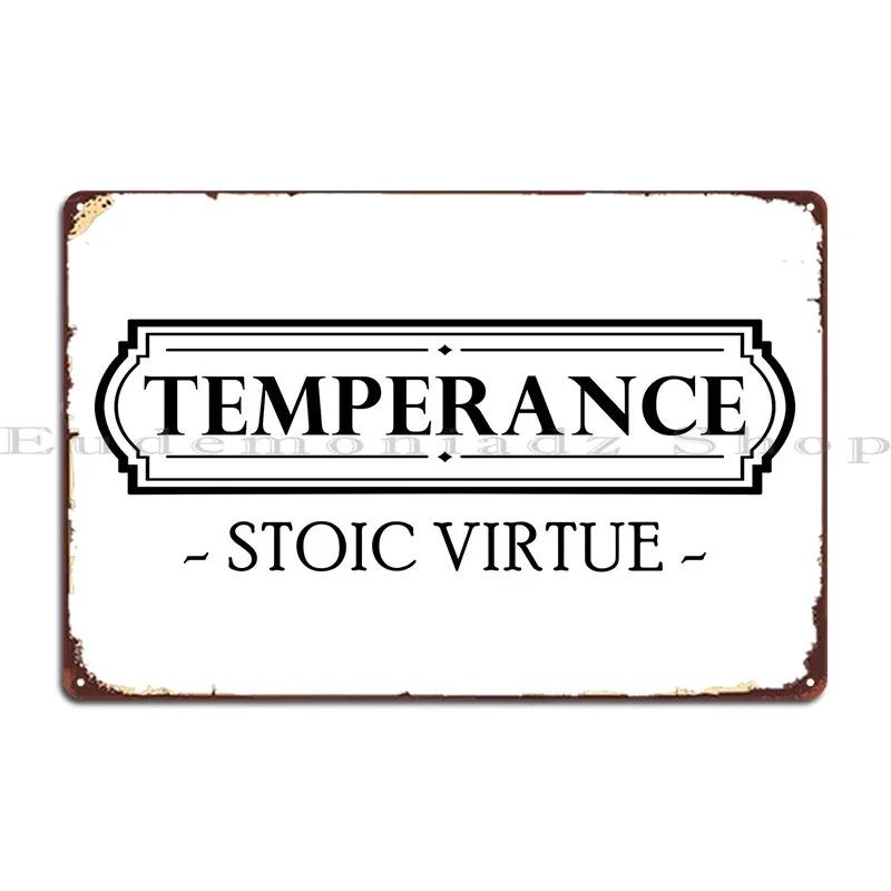 Temperance Stoic Virtues Metal Sign Cinema Cinema Wall Plaque Designer Wall Cave Tin Sign Poster 20x30cm(7.8x11.8inch)