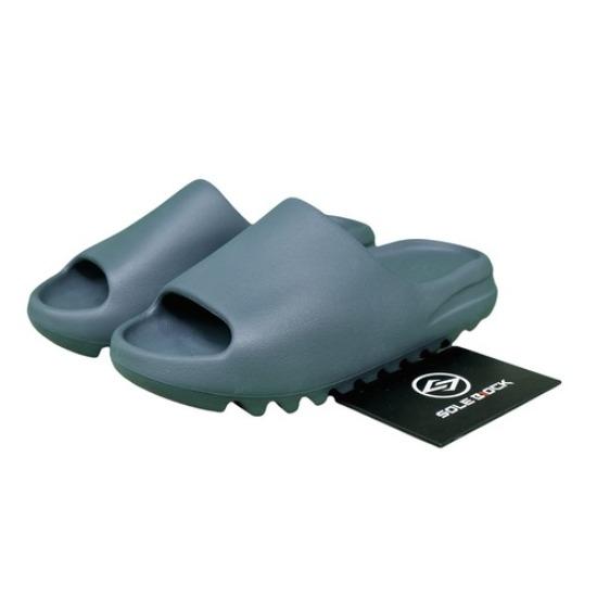 

Adidas Yeezy Slides Slate Marine Повседневные Нескользящие Шлепанцы Серо-синие ID2349 EU 42 аспидный