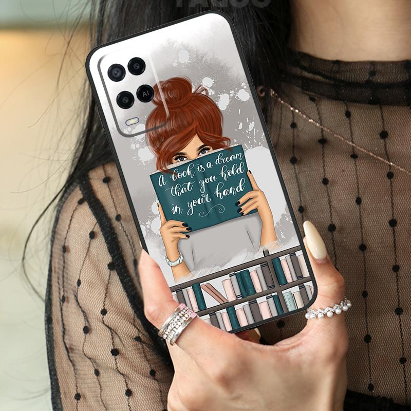 

Book Lover Case For Oppo A5 Pro A15 A17 A57 A77 A18 A38 A58 A78 A98 A94 A74 A54 A40 A60 A80 A96 A76 A16 OPPO A79 5G