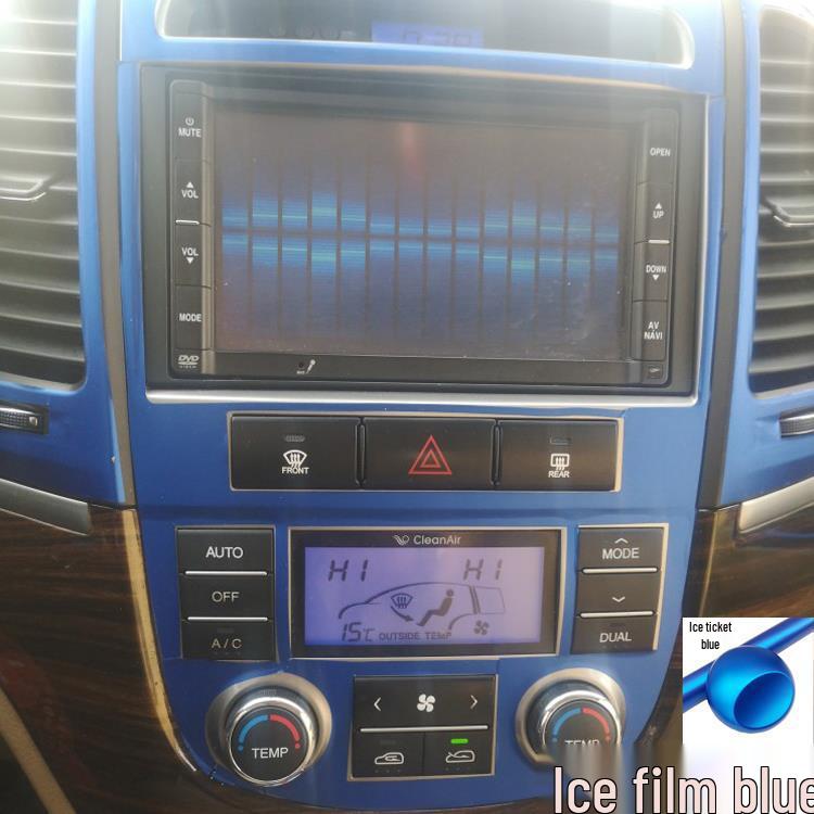 06-12 Hyundai Santa Fe Interior Gear and Air Outlet Stickers & Center Console Color Film