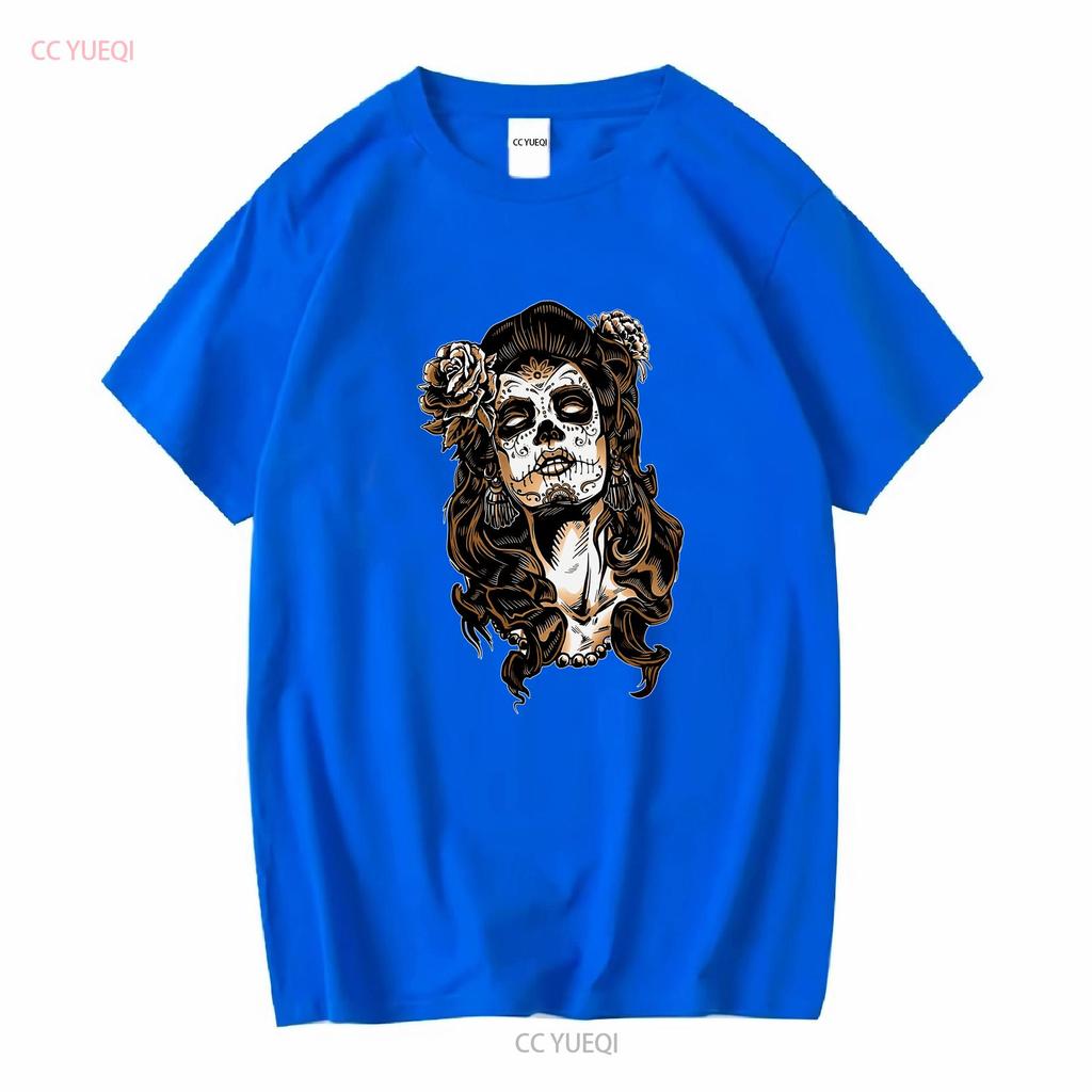 CATRINA Tattoo Mexico Calavara Pin Up T Shirt Mexican Death Head vintage Washed Slightly Soft designer clothes Stylish