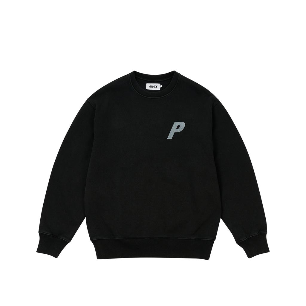 Palace Pigment P3 Crew Black Unisex Tops P28CS032
