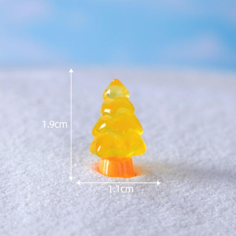 Micro-landscape Miniature Christmas Tree Decorations Snow Scene Accessories Resin Handicrafts Luminous Small Ornaments