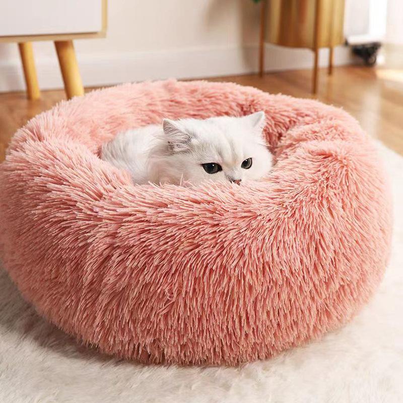Sleeping Cat Super Bed Warm Cat Nest Soft Long Plush Best Pet Dog Bed For Dogs Basket Cushion Cat Bed Cat Mat Animals Sleeping