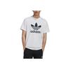 Adidas Originals Trefoil Large Logo Print Crew Neck Short Sleeve T-Shirt Men Tops White HK5227