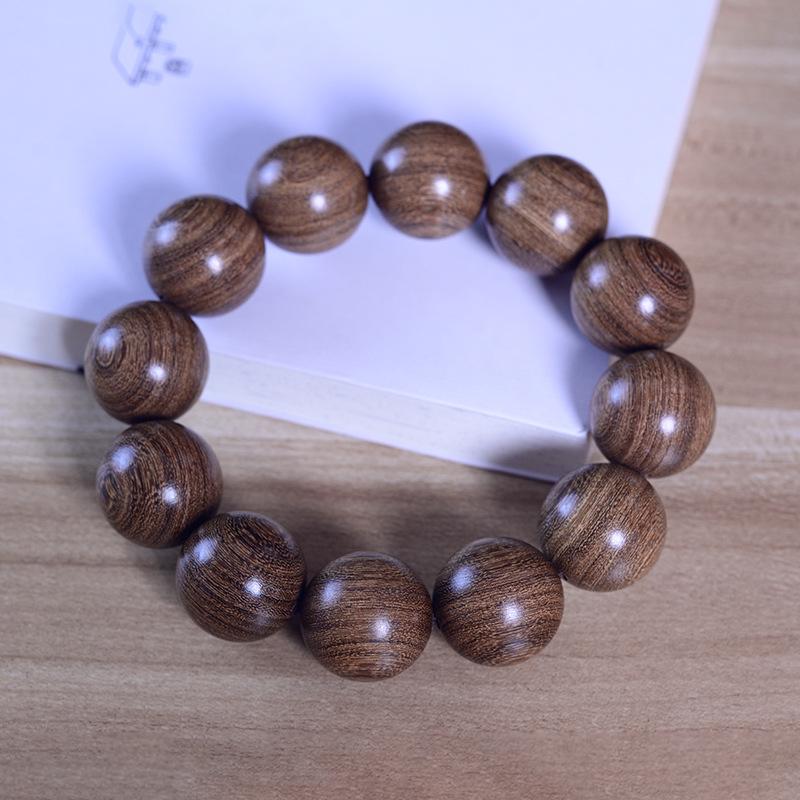 Fine Argentinian Green Sandalwood Single Circle Men's Bracelet Ethnic Style Sandalwood Buddha Pearl Bracelet Cultural Toy Bracelet