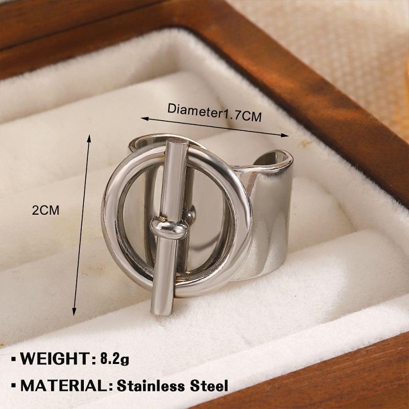 Stainless Steel Metal Heart Pattern Cuff Ring For Women Men Punk Hip Hop Gold Color Adjustable Wide Thick Finger Rings Jewelry