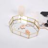 Golden Mirror Tray Cosmetic Container Jewelry Organizer Case Bathroom Storage Lipstick Necklace Desktop Pantry Organizer Cake