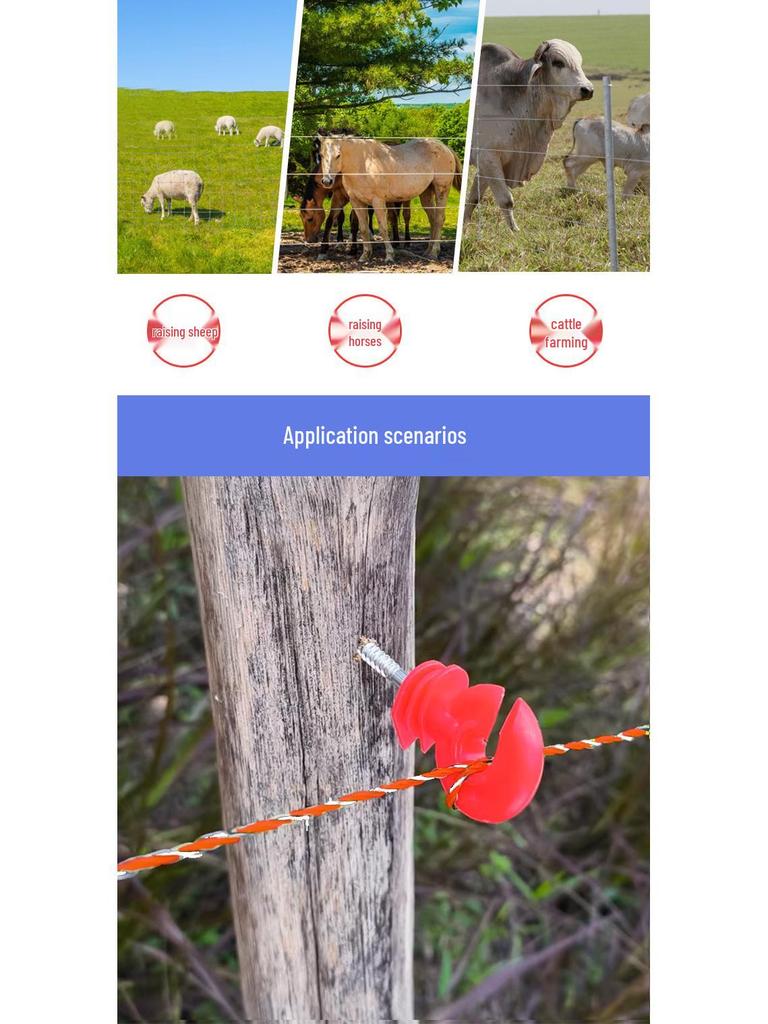 Electrified Fence Rope for Livestock: 200m & 500m Conductive Rope for Farm & Pasture