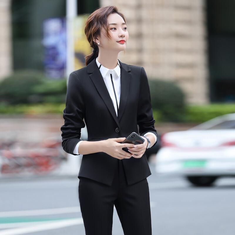 

Teluoman Women s Professional Long Sleeve Suit Set L
