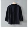 2025 Men's Chinese Style Cotton Linen Long Sleeve Tang Suit Hanfu Shirt, Plus Size Loungewear