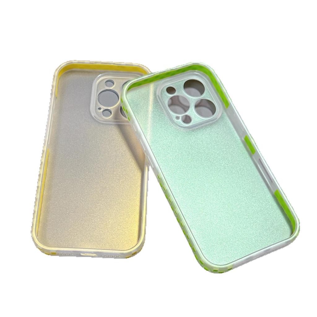 Applicable to iphone17PROMAX mobile phone case, laser matte semi-transparent Apple 16 side square anti-drop protective case