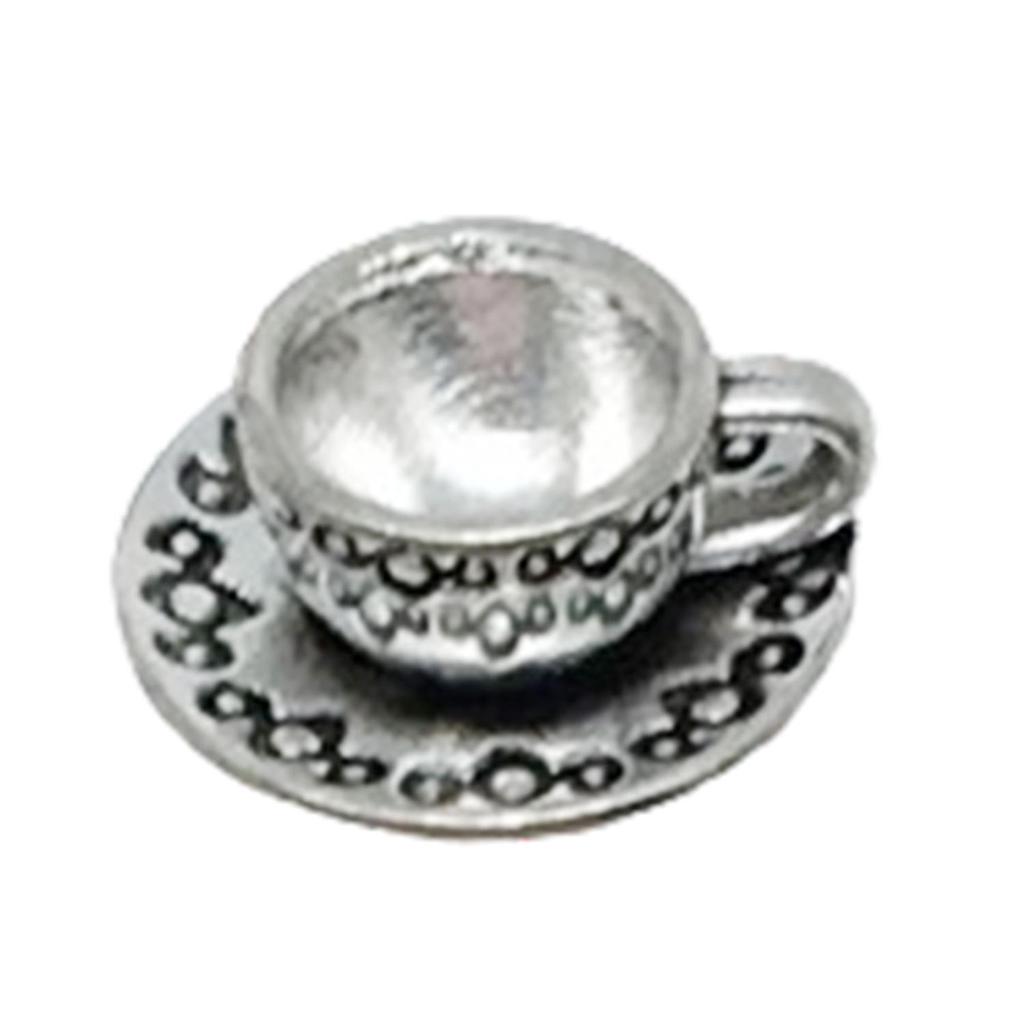 Retro Zawieszki Kawa, Czajnik i Kot - DIY Breloki, Kolczyki, Naszyjniki Akcesoria do Biżuterii (20 mieszanych elementów ze stopu)