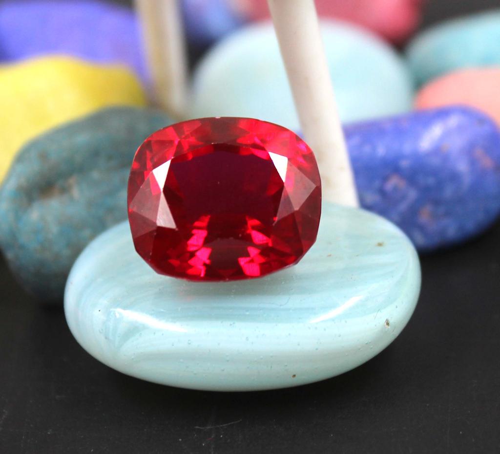 20.75 Carat Fantastic Cushion Shape Burma Transparent Red Ruby Certified Gemstone SN19