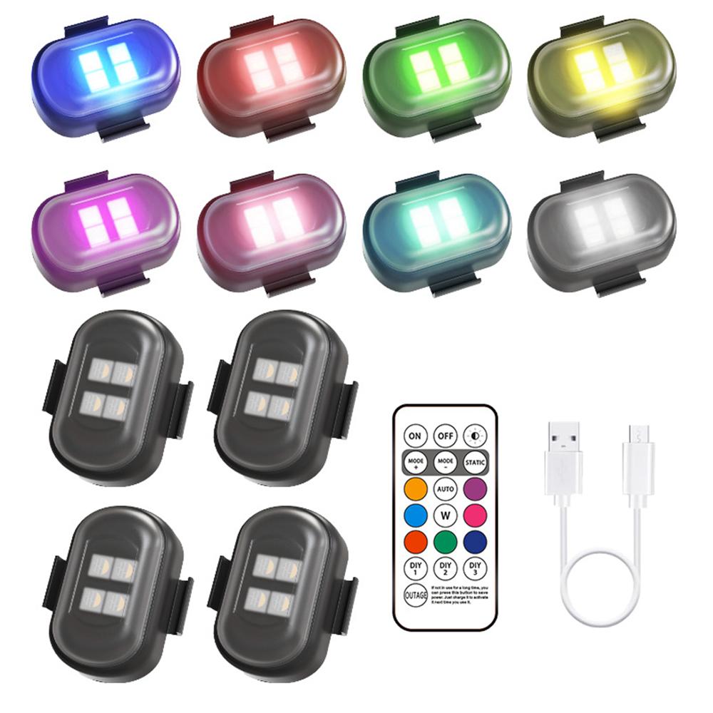 RGB LED Światła Stroboskopowe Samochodowe Motocyklowe LED Migające Pozycyjne Bezprzewodowe Światło Samolot Samolot Helikopter Światła Ostrzegawcze Akcesoria