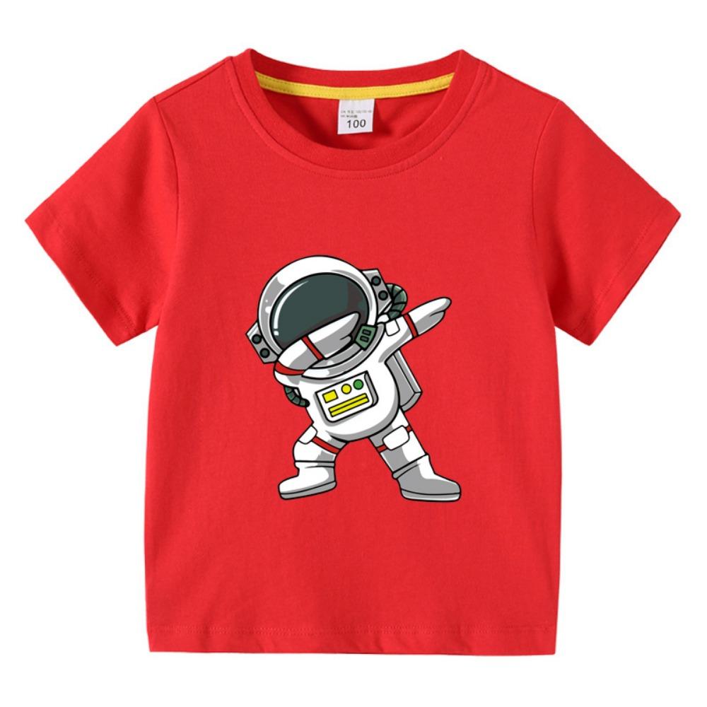 2026 New Kids Clothing Fashion Spaceman Graphic Short Sleeve T-Shirt  Children Boy O-Neck Tops Tee Kids Summer Clothes