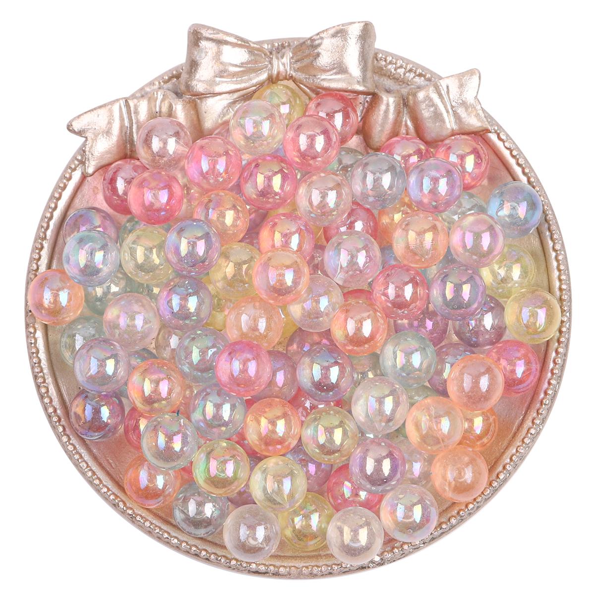 

50-235 шт. акриловые бусины без отверстий AB цветные шарики для изготовления ювелирных изделий своими руками 10mm 50pcs