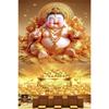 Fengshui God of Wealth Canvas Painting Wall Art Luxury Golden Lucky Money Gods Poster Prints For Office Living Room Home Decor