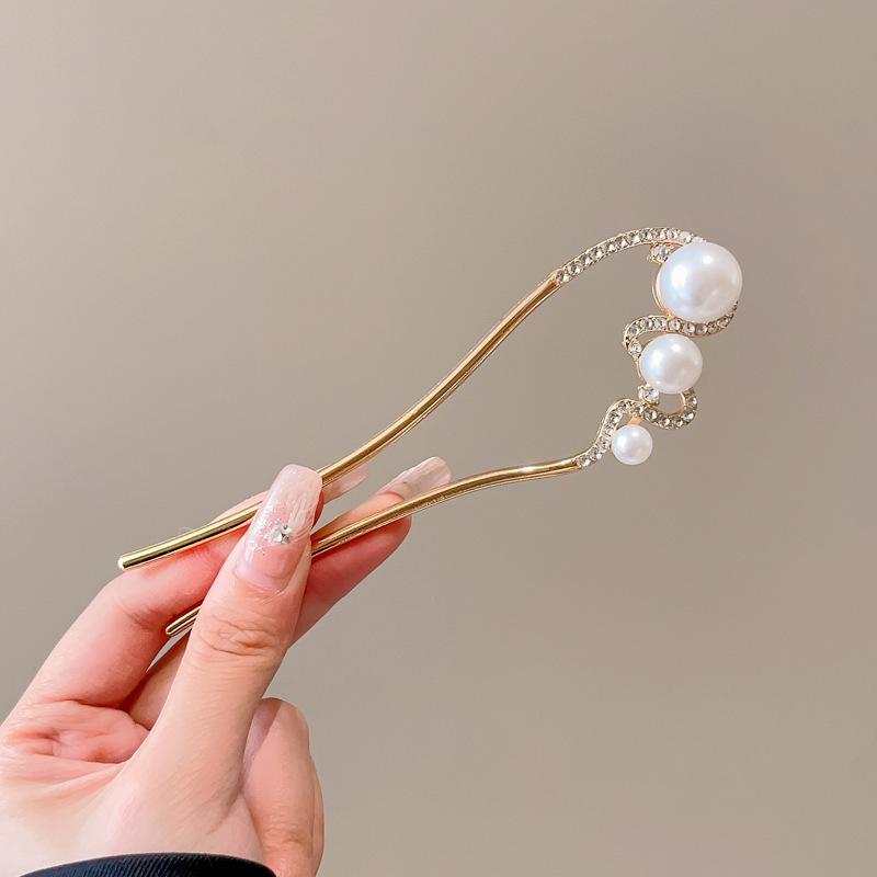 

Новая заколка для волос женская заколка для волос в виде диска U-образная фиксированная четырехзубая вставная расческа заколка для волос в древнем стиле цветочный головной убор