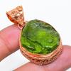 Natural Moldavite Quartz Gemstone 925 Sterling Silver Jewelry Pendant 1.93" AP-14394