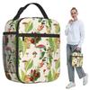 Sac à lunch isotherme motif champignon pour enfants École Glacière Thermique Boîte à repas Sac fourre-tout Boîtes à lunch étanches Contenant
