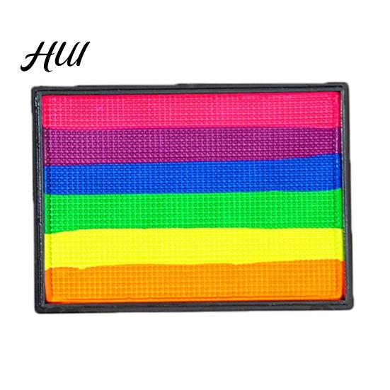 Regenbogen Gesichtsfarbe 50G für Körperbemalung, Hochpigmentiertes Make-up Kinder Halloween Party Cosplay, Abwaschbar Erwachsene Langanhaltend