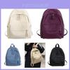 Fashionable Korean Style School Backpack For Girls And Boys Pu Leather Medium Size Breathable